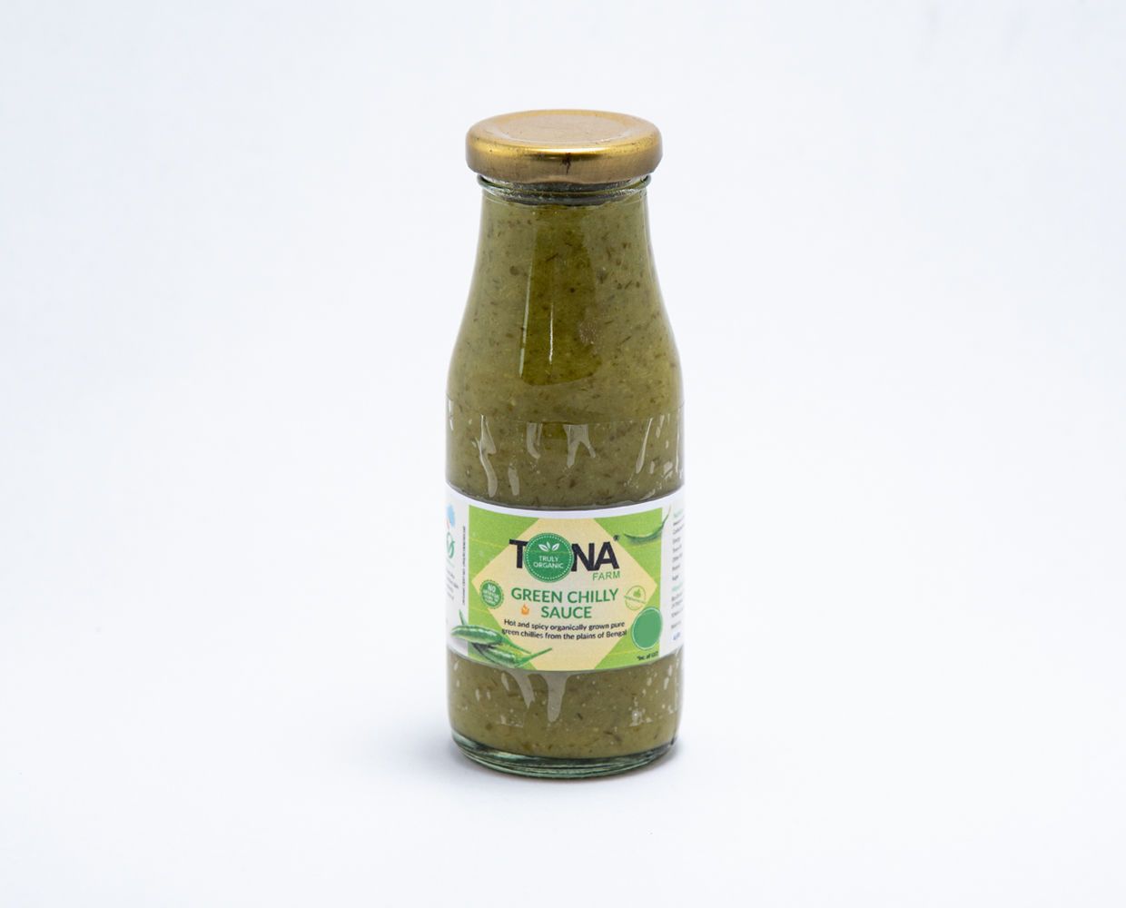 Tona Organic Green Chili Sauce, 200 gm