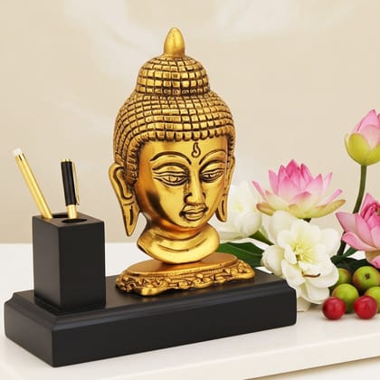 Aluminium Buddha Pan Holder – Decorative Multi-Purpose Showpiece, Height : 6.5 Inch (ASMAS309 G)