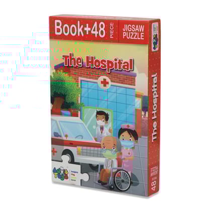 Advit Toys The Hospital Jigsaw Puzzle - 48 Piece + 24 Pages Educational Book