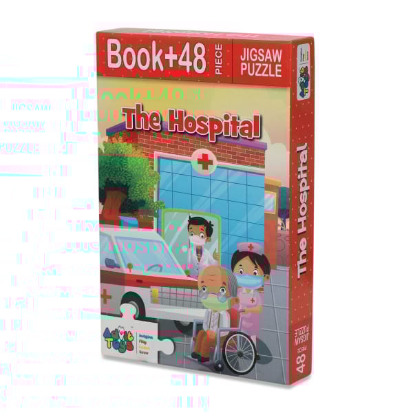 Advit Toys The Hospital Jigsaw Puzzle - 48 Piece + 24 Pages Educational Book
