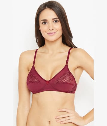 N-Gal Cotton Blend Non Padded Women's Everyday Bra ( Maroon )