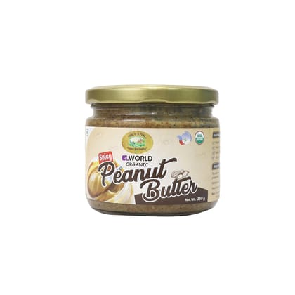 Elworld Agro & Organic Food Products Peanut Butter Spicy 350g
