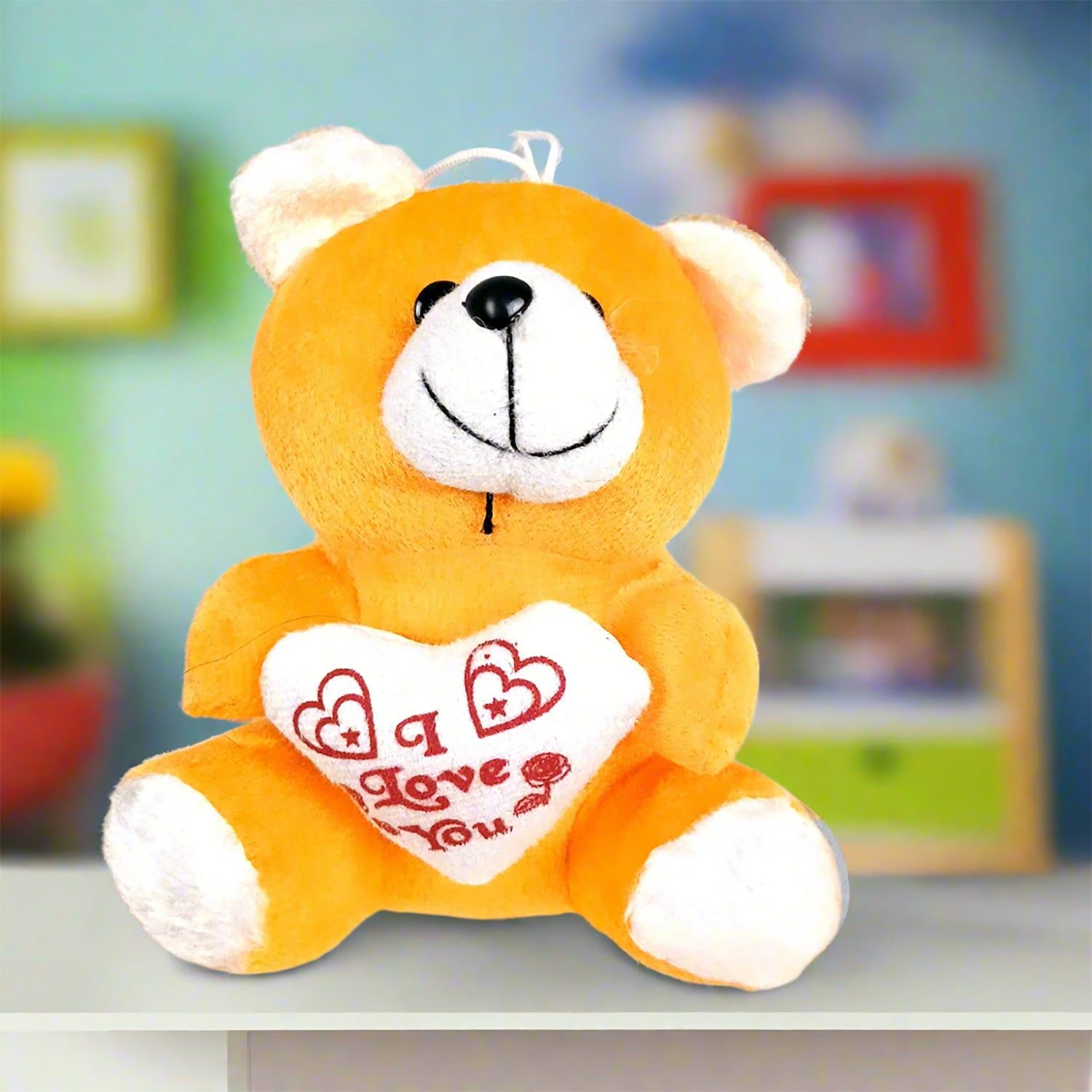 Teddy Bear Soft Toy | Small Plush Toys | Cute Stuffed Animal for Car Dashboard - for Kids, Babies, Boys, Girls, Friends, Gifts, Birthday, Friendship Day (Yellow)-Design 1