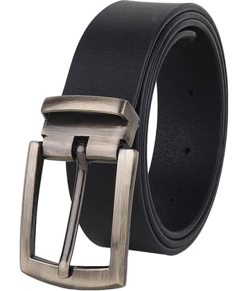 SUNSHOPPING - Black 100% Leather Men's Formal Belt ( Pack of 1 )