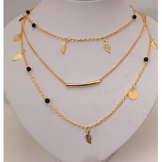 3 layered Chain with Charms Hanging