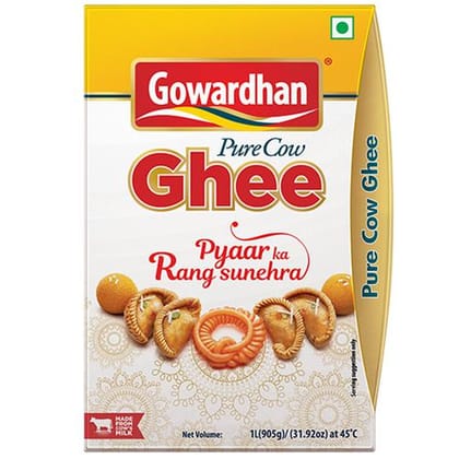 Gowardhan Pure Cow Ghee, 1 L