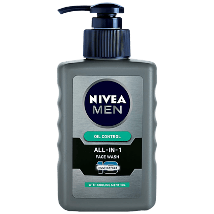 Nivea Men Oil Control Face Wash - For 12Hr Oil Control With 10X Vitamin C Effect, 150 G Bottle