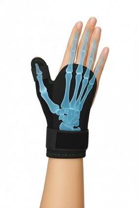 FAIRBIZPS Premium Thumb Splint Support for Right or Left Hand  Brace for Pain Relief, Sprains, Tendonitis & Soft Tissue Injuries | Allows Free Hand Movement | Ideal for Sports | Men & Women  Black