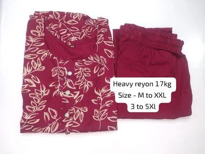Heavy rayon kurta set 