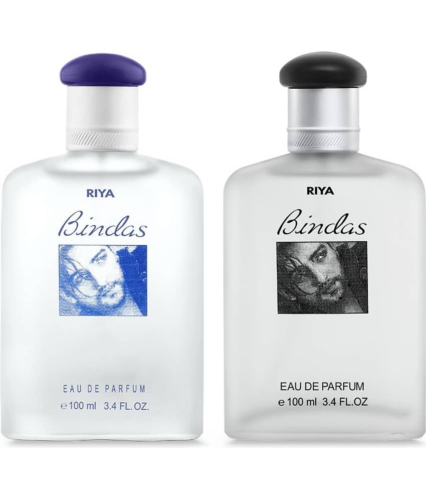 Riya Bindas (Black & Blue) Eau De Parfum (EDP) For Men 200 Ml ( Pack of 2 )