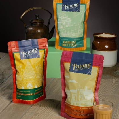Patang Udaan of West India Snack Hamper (425g) | Authentic Regional Trio | Festive Gifting & Tea-Time Snacks