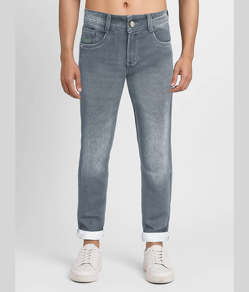 plounge Slim Fit Dyed Men's Jeans - Grey ( Pack of 1 )