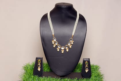 Pearl Crystal Jewellery Set with Earrings( 25*25cm)