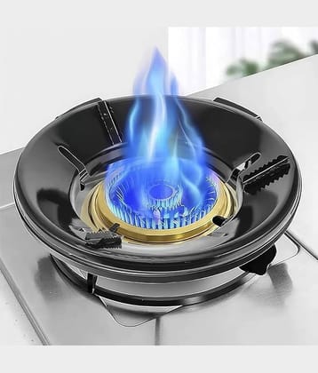 analog kichenware Black Aluminium Fire & Windproof Energy Saving GAS Saver Stand ( Set of 1 )