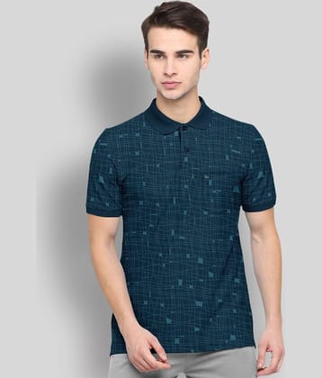 BULLMER - Navy Cotton Blend Regular Fit Men's Polo T Shirt ( Pack of 1 )