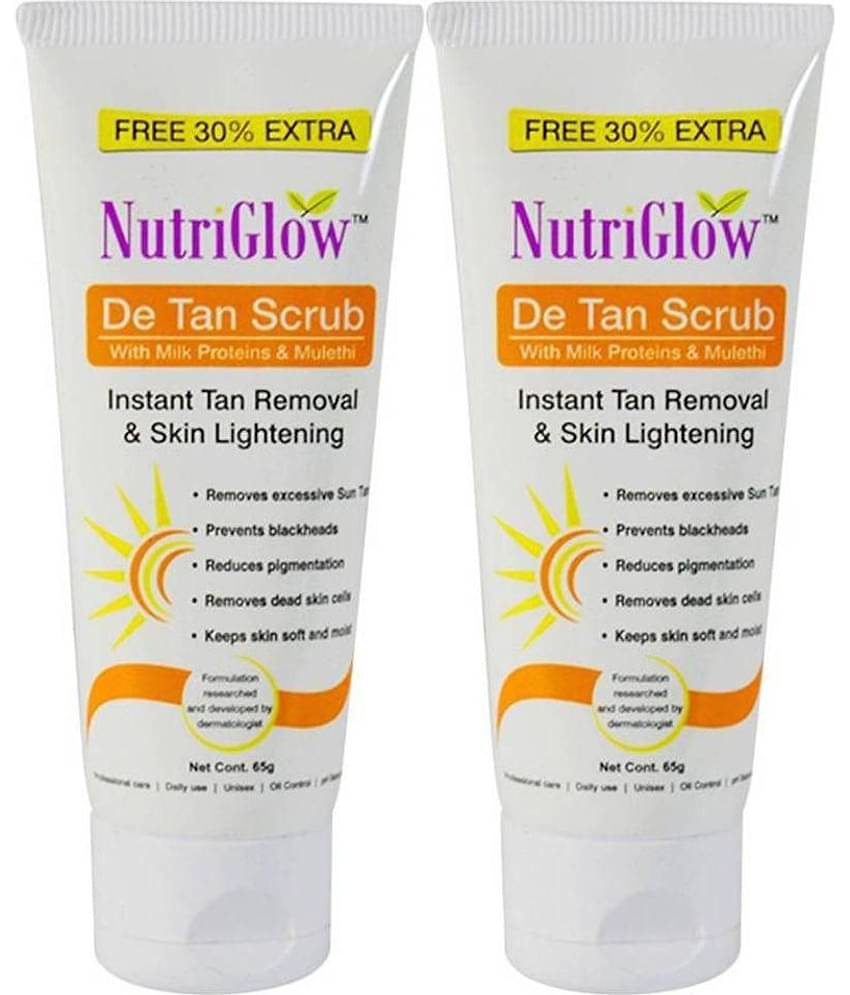 Nutriglow De Tan Scrub Facial Scrub Each 65gm (Pack of 2)