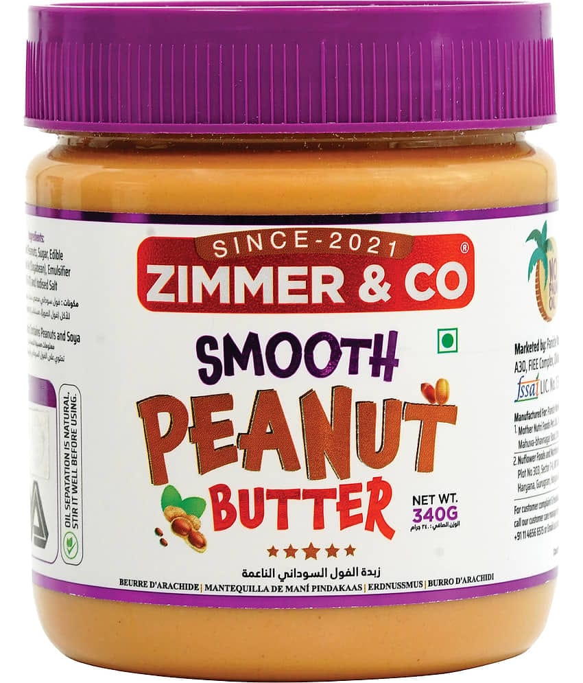 Zimmer & Co Smooth Peanut Butter Spread 340 g