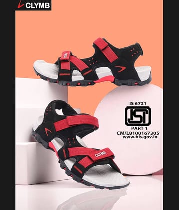 Clymb - Red Men's Floater Sandals