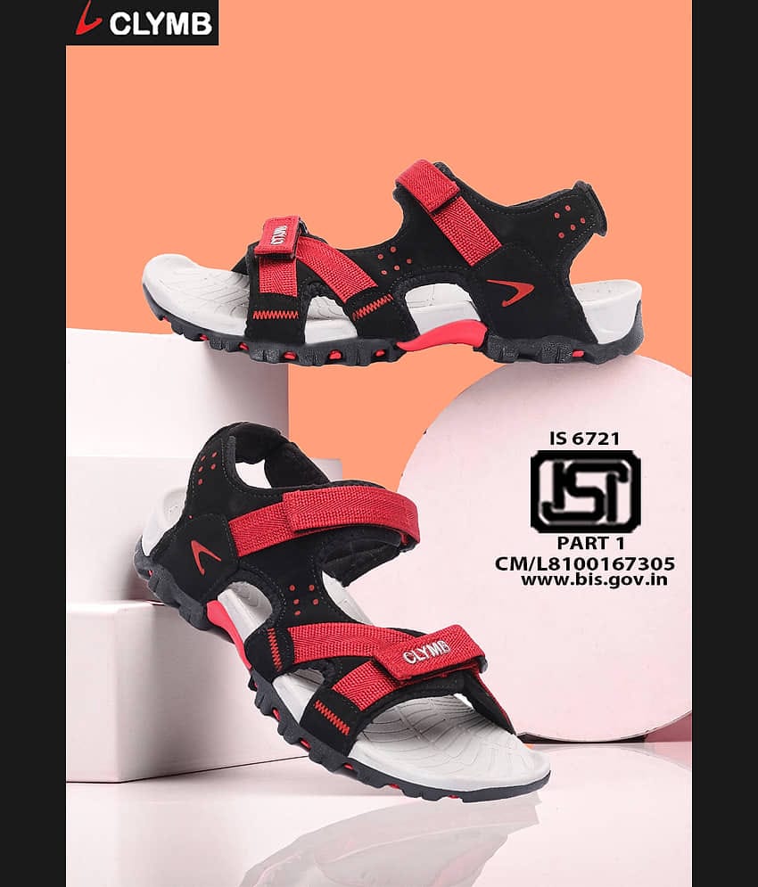 Clymb - Red Men's Floater Sandals