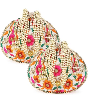 Anekaant - Cream Silk Potli
