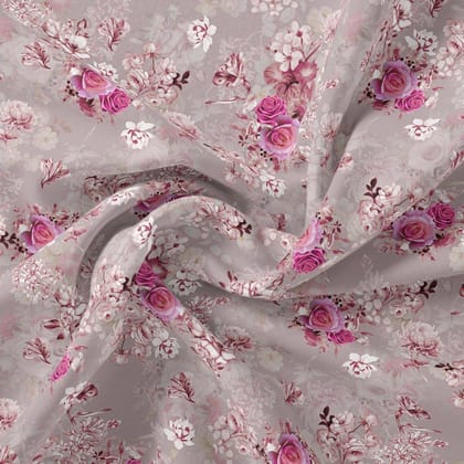 Tiny Roses Of Seamless Pattern Digital Printed Fabric-Polyester / Japan Satin / 110 CM | 43 Inch