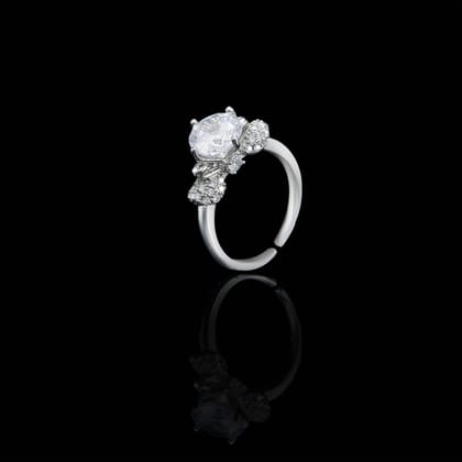Solitaire Tie a Knot Zircon Ring