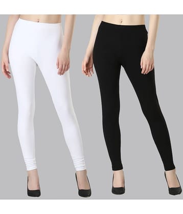 FnMe - Multicolor Cotton Women's Leggings ( Pack of 2 )