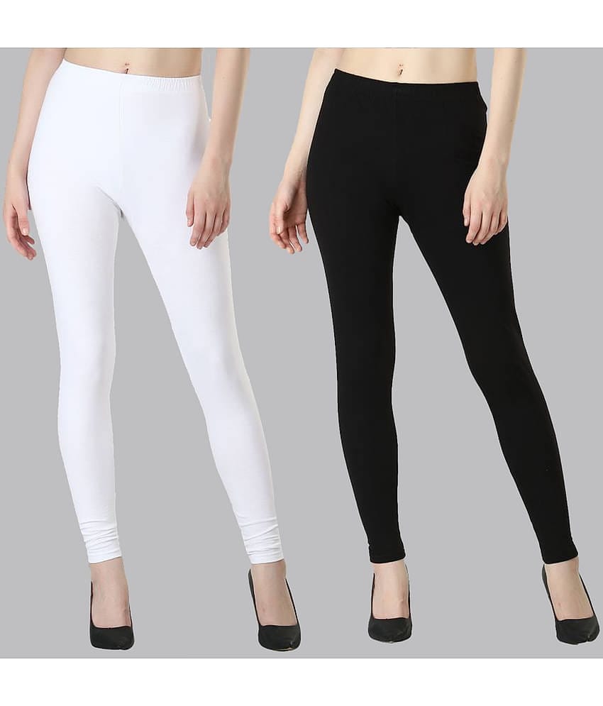 FnMe - Multicolor Cotton Women's Leggings ( Pack of 2 )