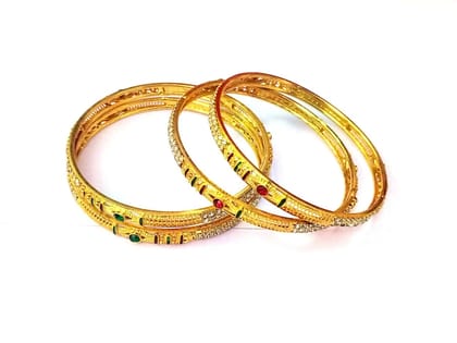 Stylish Gold Plated Bangles Set