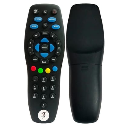 V3Deals Compatible with Tata Sky Set Top Box Remote Control Suitable for HD TataSky Setup Boxes Non-Voice Command - Match Keys Exactly with Existing Tata Play Remote (Tata Play HD)