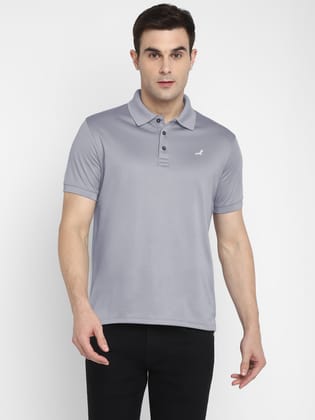 Polo Collar T-Shirt for Men - Steel Grey-XL / Steel Grey