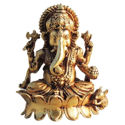 Brass Showpiece Ganesh Ji God Idol Statue (BSMAS1704 G)