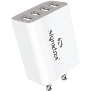 SIGNATIZE Four Port 4.2A Wall Micro Charger, USB Wall Charger Fast Charging Adapter-SZ-2091