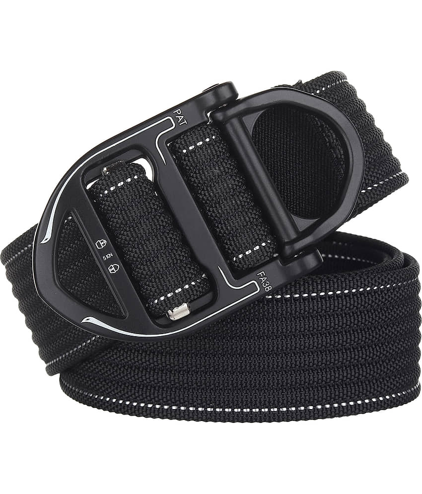 Loopa Black Nylon Casual Belt Pack of 1