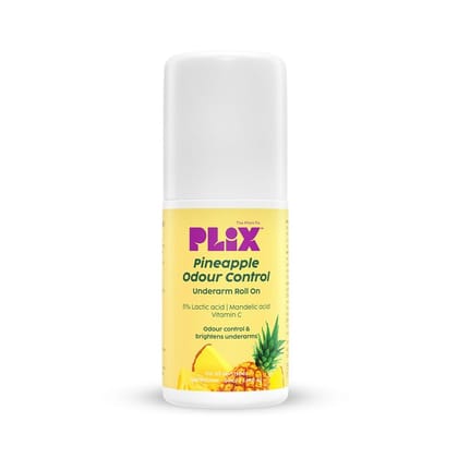 The Plant Fix Plix Pineapple Odour Control Underarm Roll-On (50Ml) With 5% Lactic Acid & 1% Mandelic Acid, Prevents Body Smell, Brightens Skin & Exfoliates Underarm, Alcohol Free - Lotion The Plant Fix Plix Pineapple Odour Control Underarm Roll-On (50Ml)