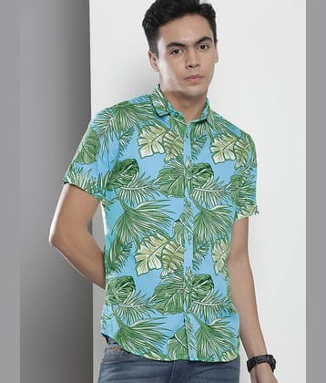 The Indian Garage Co Men Blue Floral Printed Casual Shirt