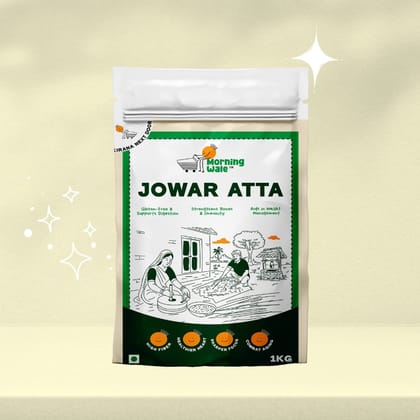 Morning Wale Organic Jowar Atta (1kg) | Sorghum Flour | Gluten-Free & Fibre Rich for Weight Loss