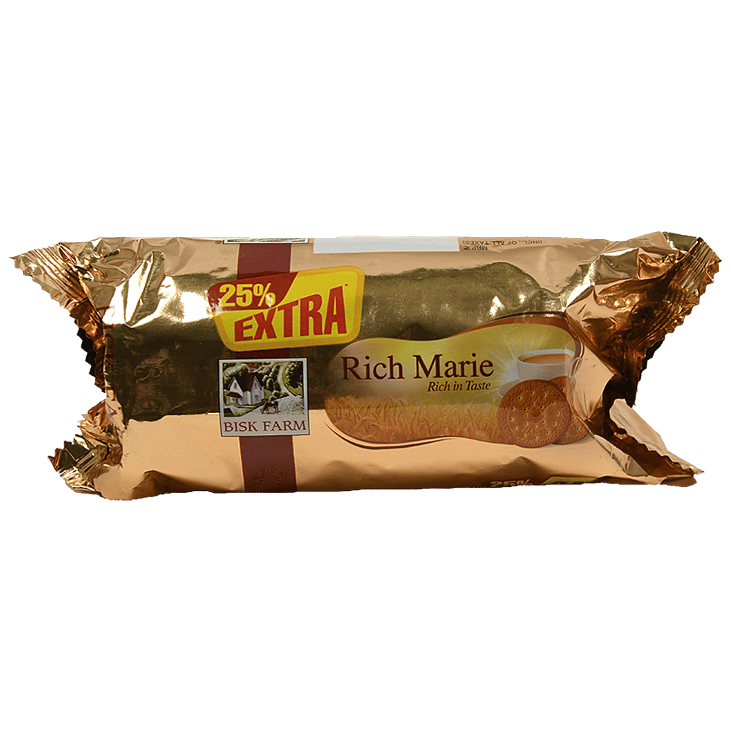 Bisk Farm Biscuits - Rich Marie, Light & Crunchy, Teatime Snack, 80 g Pouch