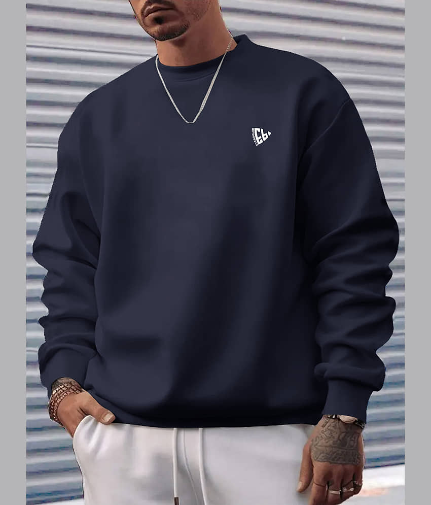 Eyebogler Fleece Round Neck Men's Sweatshirt - Black ( Pack of 1 )