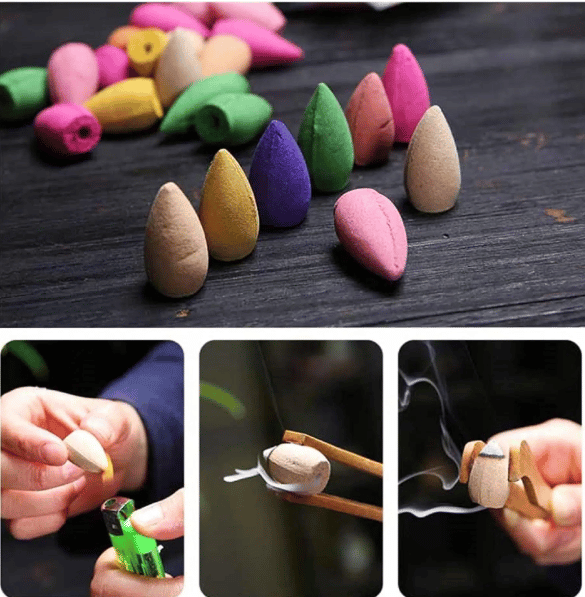 VillWin Incense Dhoop Cone Mogra,Rose,Lavender,Jasmine 200 Pieces ( Pack of 1 )