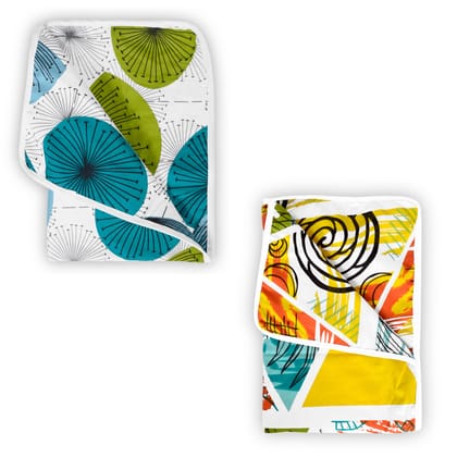 Orange and Multicolor Dohar Blanket Combo for Kids Under 04 Years 100% Cotton-Toodler/Infants / Orange and Green / KTB-PR_5011_5001