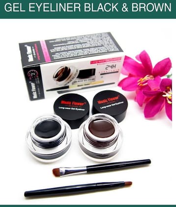 Music Flower Gel Eyeliner Black & Brown 6