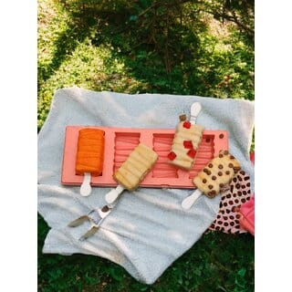 Unique Design Kulfi Maker Tray Ice Cream popsicle Moulding Tray set of 1 multicolour Square Shape Plastic