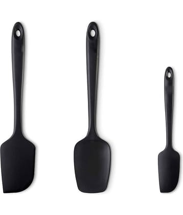 Baskety Black Silicone Mixing Spatula ( Pack of 3 )
