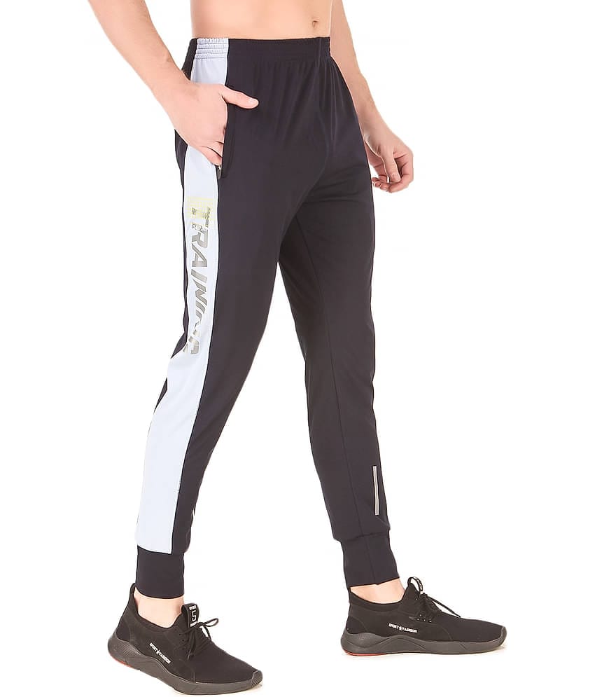 Uzarus Blue Cotton Plain Joggers