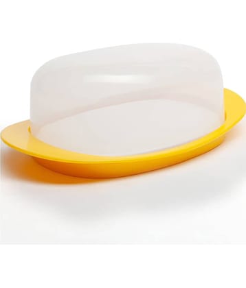 Generic Plastic Butter Dish Container 500ml,Yellow (1U)
