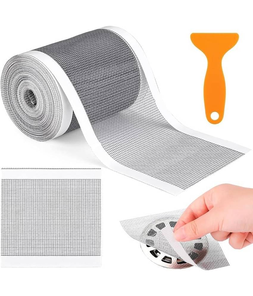 Bhavyta Drain Hair Catcher Mesh roll Drain Cleaner Pad Disposable Drain Hair Catcher 100