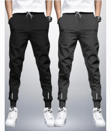 Reya Multicolor Cotton Blend Men's Trackpants ( Pack of 2 )
