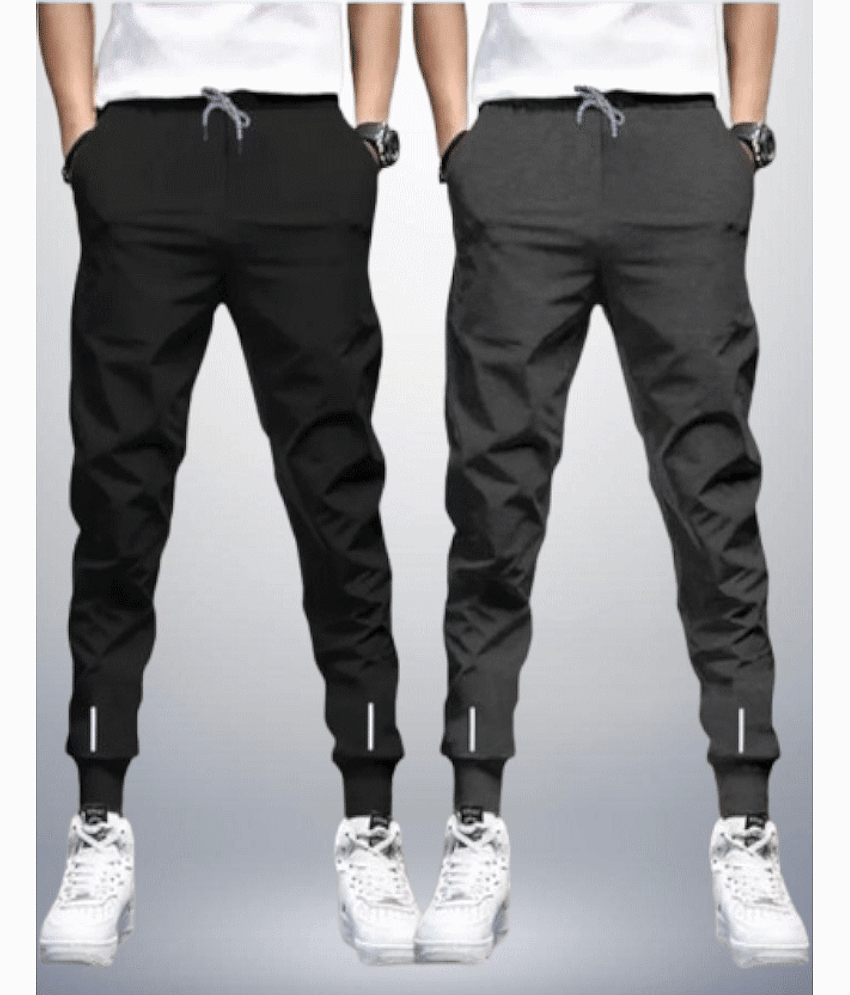 Reya Multicolor Cotton Blend Men's Trackpants ( Pack of 2 )
