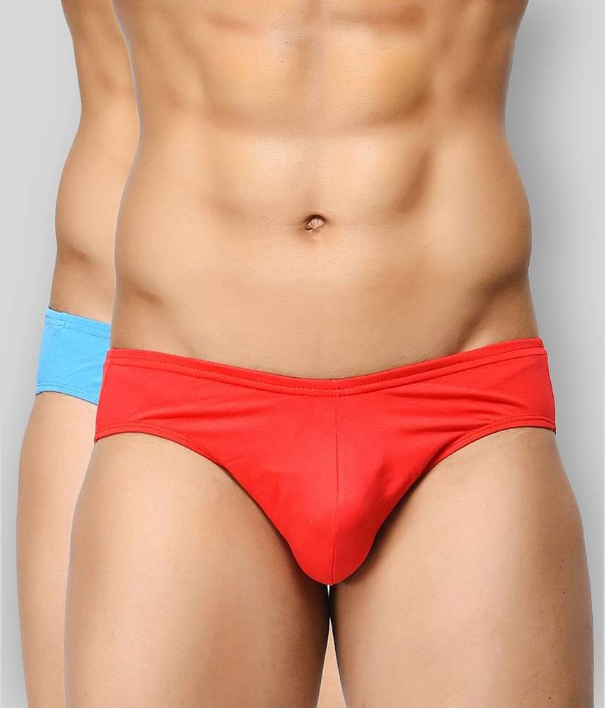 BASIICS By La Intimo Pack of 2 Cotton Briefs For Men's ( Multicolor )